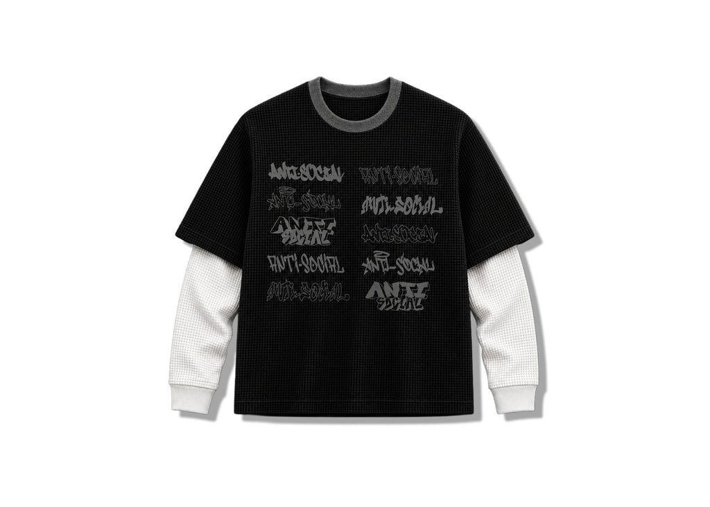 ANTI “SHADOW-BOXING” WAFFLE KNIT LS